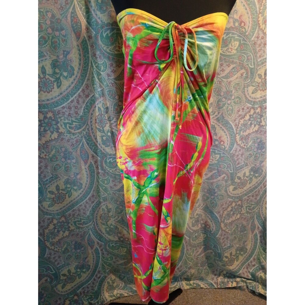 vintage style multi-way sarong beach dress Multiple Colors Size M